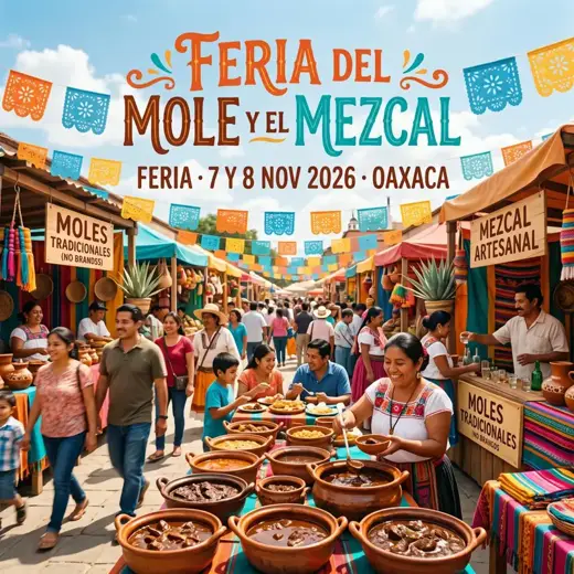Cartel de Feria del Mole y el Mezcal