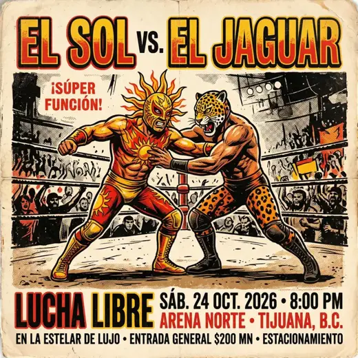 Cartel de El Sol vs. El Jaguar